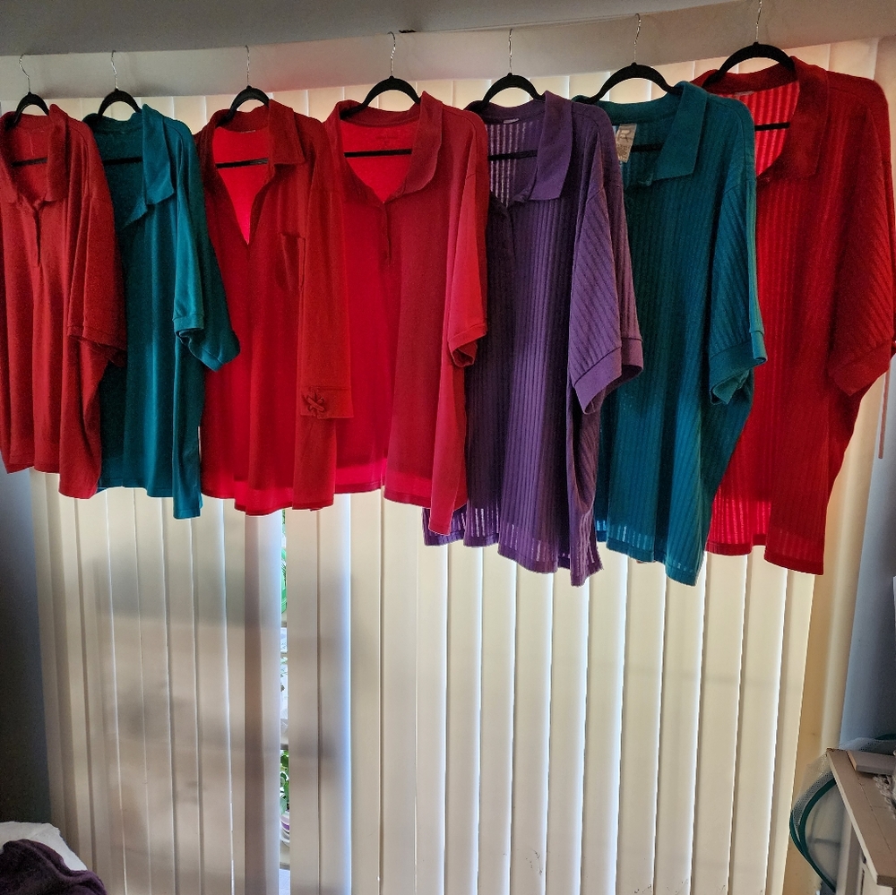 Polyester/knit tops. Woman Within or Roman's. All are size 5x. (Bundle #3)